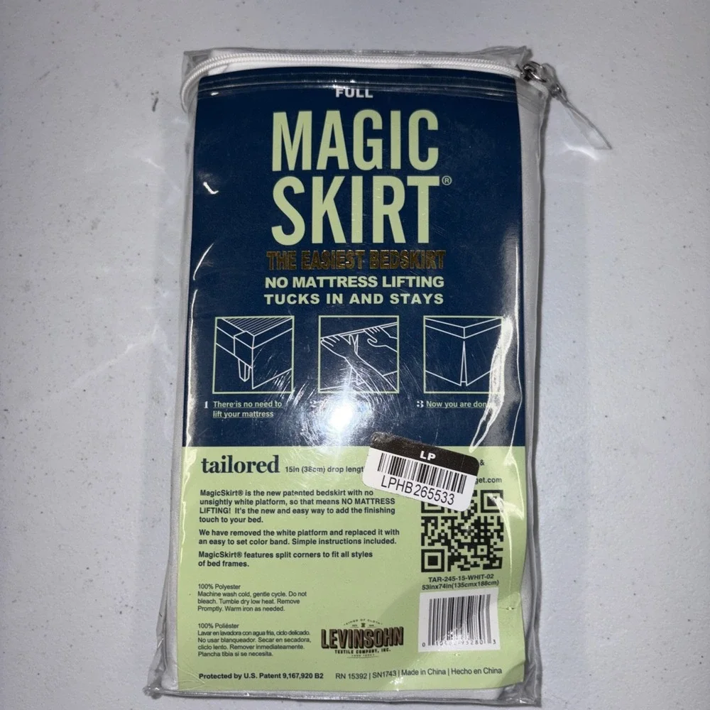 Magic Skirt Full Size Bed Skirt No Mattress Lift Tailored 15
